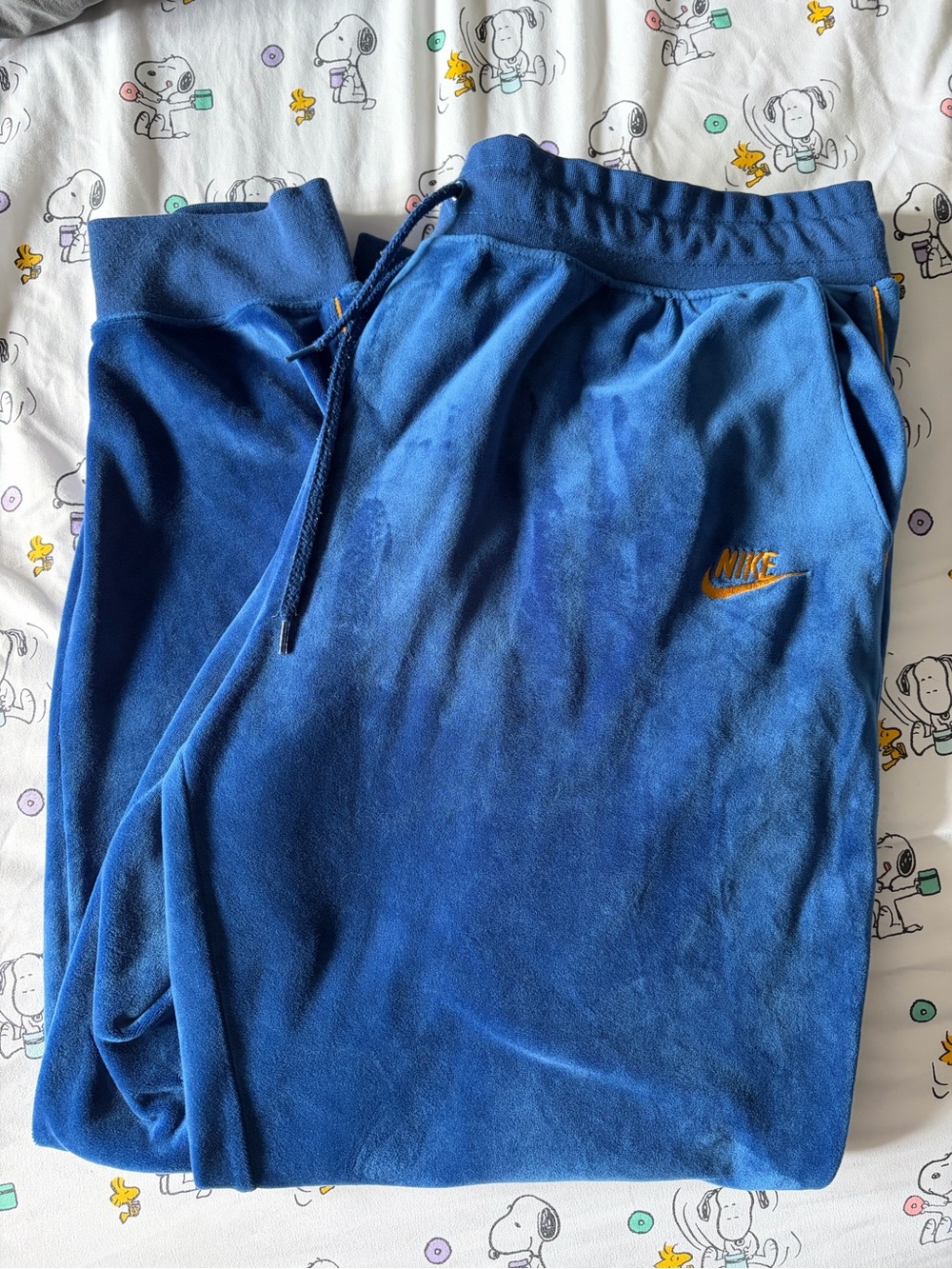 Nike Womens Navy Velour Jogger Pants